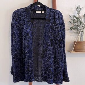 Vintage velvet kimono style cardigan